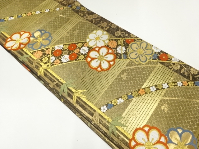 JAPANESE FUKURO OBI / WOVEN FLOWER